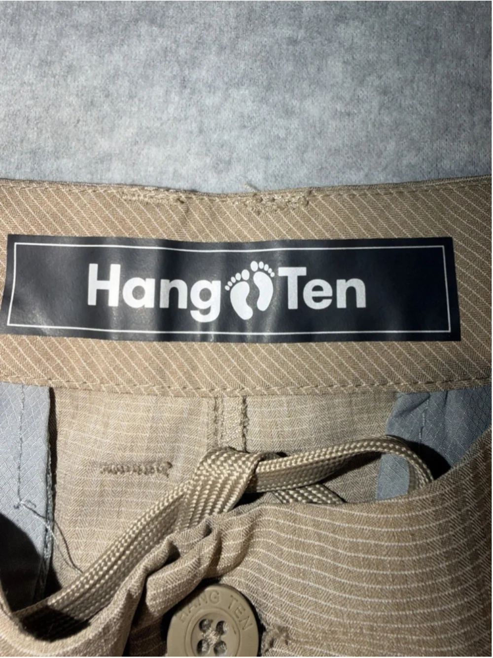 Hang Ten Mens Hybrid Shorts Size 34 Khaki Stretch Golf Casual Performance